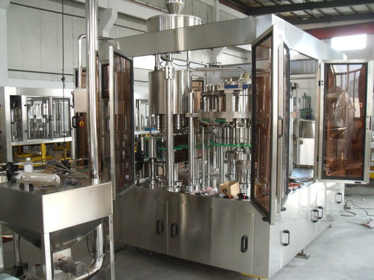 PLC 3-in-1 Washing Filling Capping Machine Carbonated Beverage Filling Machine for Bottle / Can