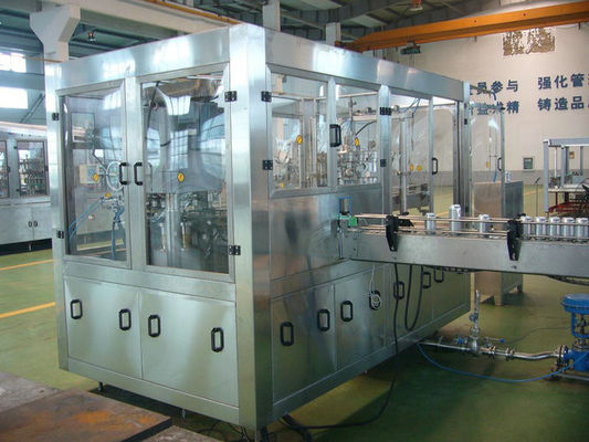 Liquid Drinks Can Filling Sealing Machine with Stainless Steel Material , Normal Pressure