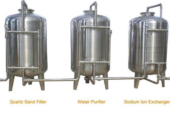 Équipement de traitement d'eau potable de RO d'acier inoxydable pour la ligne remplissante de l'eau